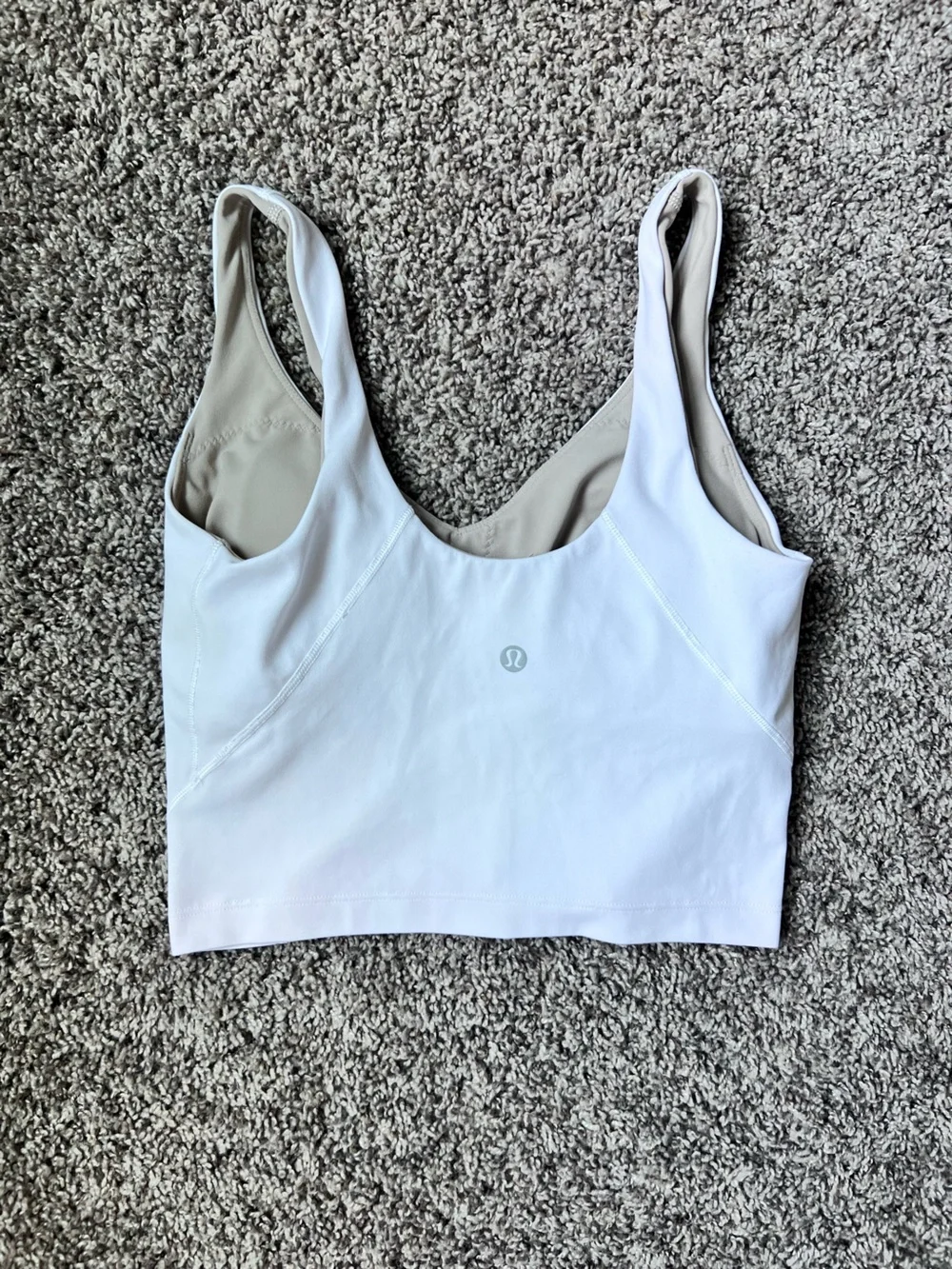 lululemon athletica White Scoop Neck Tank Top